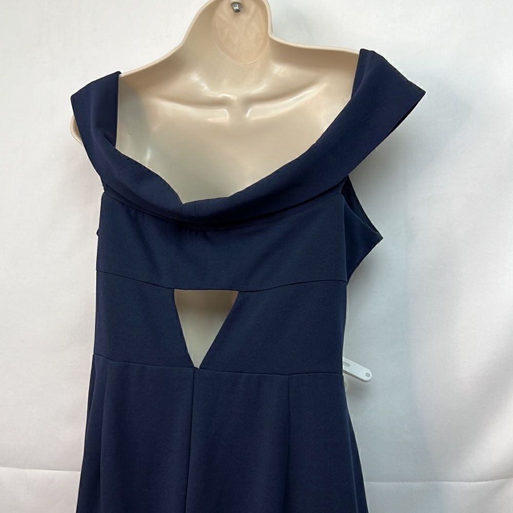 Katie May Legacy gown Navy blue cut out on back E UC size 16 - Picture 11 of 16